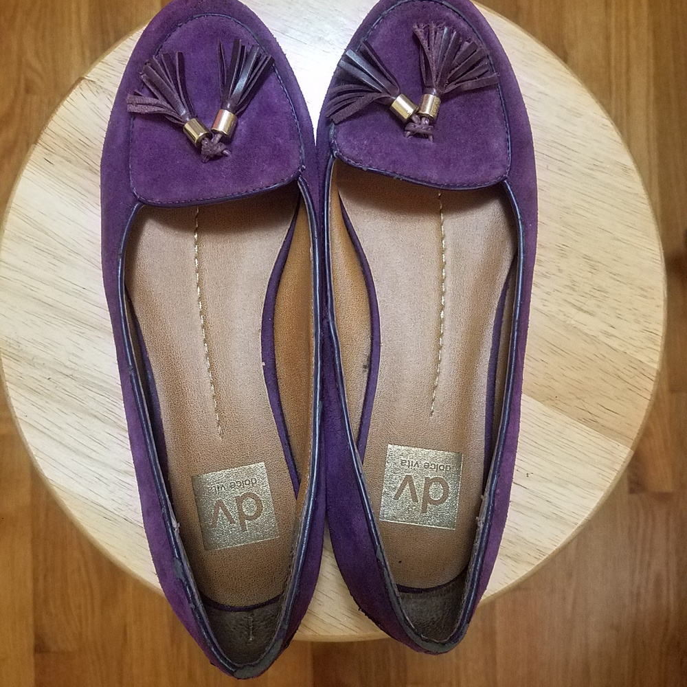 DV Dolce Vita Purple Suede Tassel loafers
